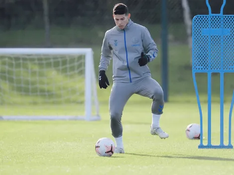 La 'James Cam': a lo Maradona, en el Everton le hacen seguimiento al '10'