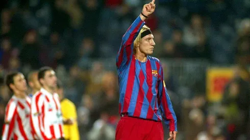 Maximiliano López jugando para Barcelona.