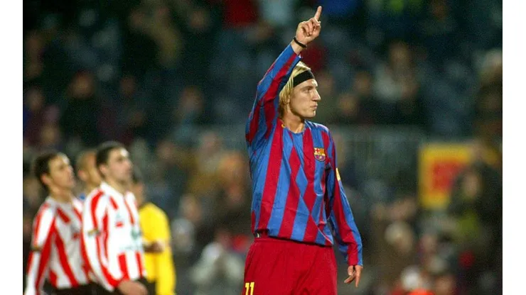 Maximiliano López jugando para Barcelona.
