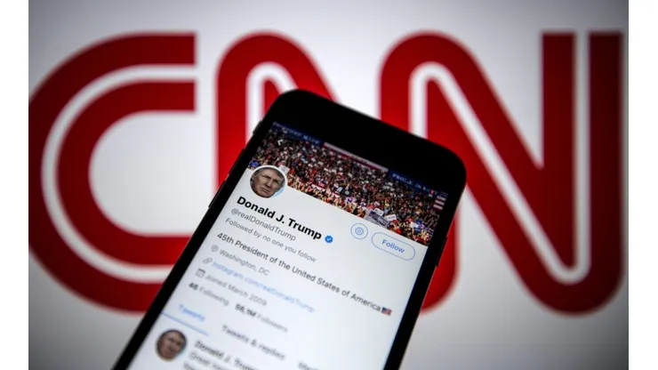 Donald Trump y el logo de CNN