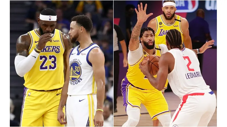 LeBron James, Stephen Curry, Anthony Davis y Kawhi Leonard