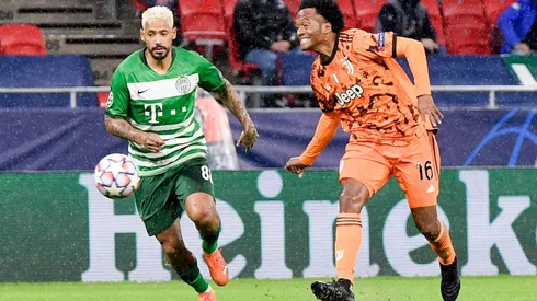 Juan Guillermo Cuadrado, presente en el duelo Ferencváros vs. Juventus por la Champions League.