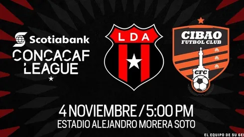 Alajuelense vs. Cibao (Imagen: twitter @LDACR)