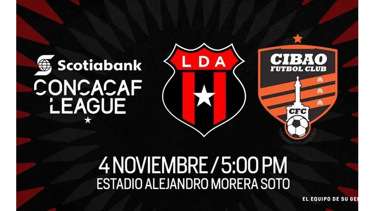 Alajuelense vs. Cibao (Imagen: twitter @LDACR)