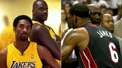 Kobe Bryant, Shaquille O'neal, Michael Jordan y LeBron James