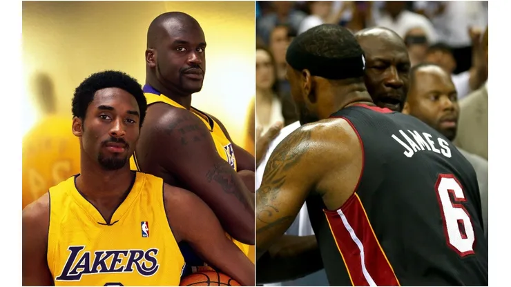 Kobe Bryant, Shaquille O'neal, Michael Jordan y LeBron James