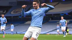 El festejo de gol de Ferran Torres en el 1-0 parcial.