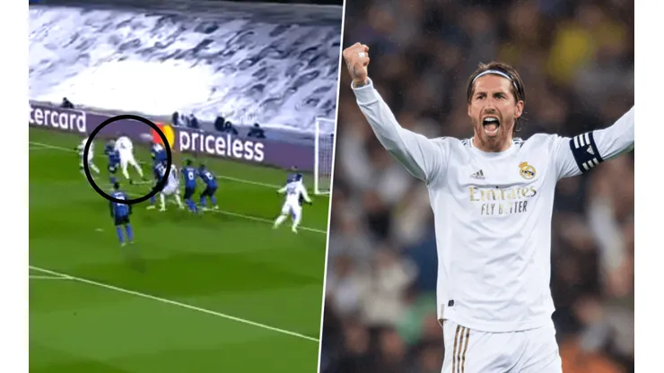 Cabezazo letal de Sergio Ramos.