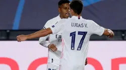 El festejo de los jugadores de Real Madrid.