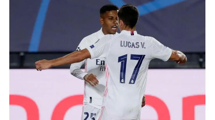 El festejo de los jugadores de Real Madrid.