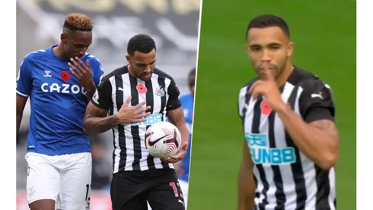El pique de Callum Wilson y Yerry Mina en el Newcastle vs. Everton.