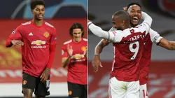 Manchester United vs. Arsenal juegan por la fecha 7 de la Premier League este domingo (Getty Images)