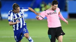 Lionel Messi en acción contra Alavés.