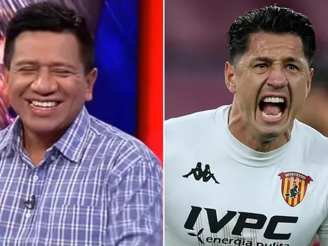 Silvio Valencia presentó el polo 'Yo amo a Lapadula'