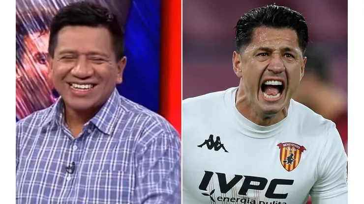 Silvio Valencia presentó el polo 'Yo amo a Lapadula'