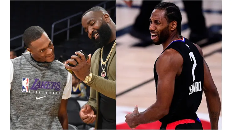 Rajon Rondo, Kendrick Perkins y Kawhi Leonard