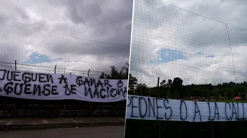 Con pintadas, hinchas de Nacional exigen ganarle el clásico a Millonarios