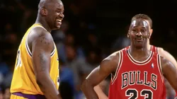 Shaquille O'Neal con Michael Jordan