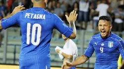 Gianluca Lapadula vistió la Azurra y metió un hat trick.