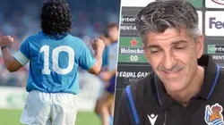 Aguacil, DT de la Real Sociedad: "A Maradona le costaría jugar aquí"