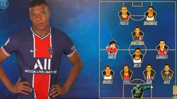 El XI ideal de Kylian Mbappé de leytendas en el PSG.