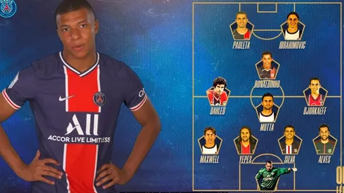 El XI ideal de Kylian Mbappé de leytendas en el PSG.