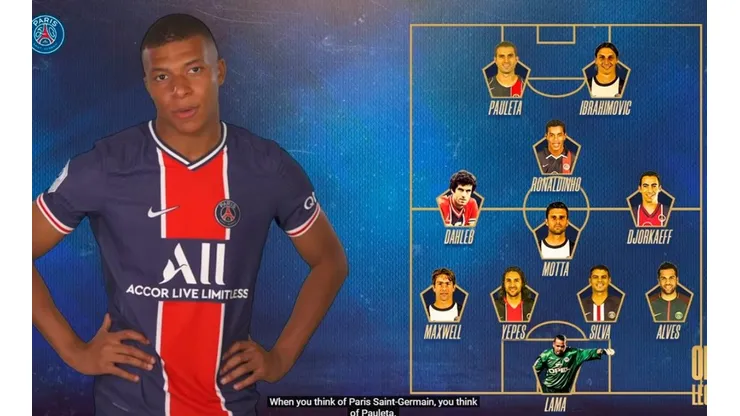 El XI ideal de Kylian Mbappé de leytendas en el PSG.