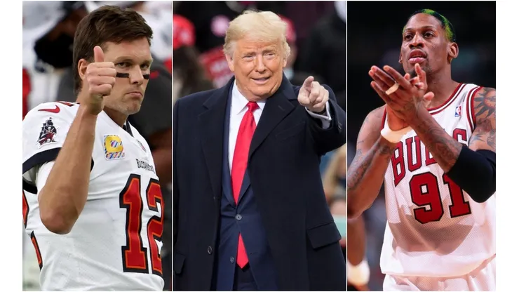 Tom Brady, Donald Trump y Dennis Rodman