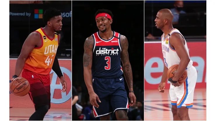 Donovan Mitchell, Bradley Beal y Chris Paul