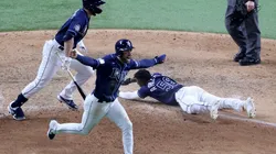 Jugadores de Tampa Bay Rays en el Juego 4