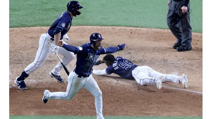 Jugadores de Tampa Bay Rays en el Juego 4