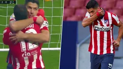 Festejo de gol de Luis Suárez.