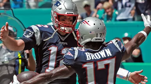 Tom Brady y Antonio Brown en los Patriots
