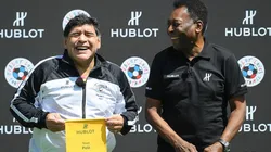 Diego Maradona y Pelé, juntos.