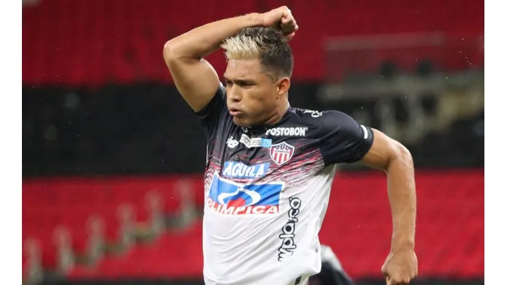 Teófilo Gutiérrez anotó el único gol de Junior en la derrota contra Flamengo en Brasil.