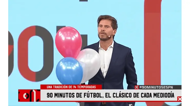 Vignolo apareció con globos en 90 Minutos para explicar lo que hace Gallardo con River