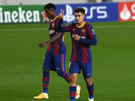 Taco de Ansu Fati y golazo de Coutinho para el tercero de Barcelona