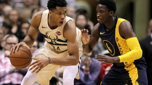 Giannis Antetokounmpo y Victor Oldaipo, NBA