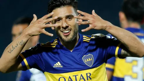 Eduardo Salvio celebrando un gol para Boca Juniors en la Copa Libertadores 2020 (Getty Images)