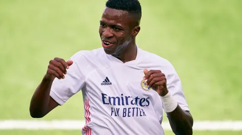 Vinicius Junior celebrando un gol para el Real Madrid en LaLiga (Getty Images).