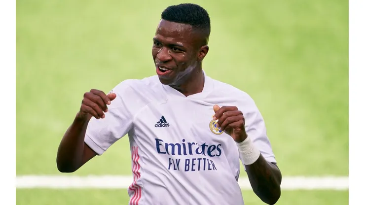 Vinicius Junior celebrando un gol para el Real Madrid en LaLiga (Getty Images).