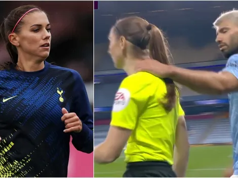 La furia de Alex Morgan contra la acción de Sergio Agüero a jueza de línea