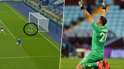 Otra gran atajada de Emiliano Martínez.