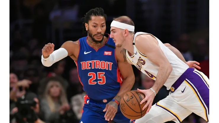 Derrick Rose y Alex Caruso