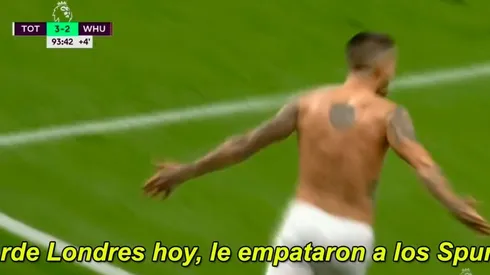 Se volvió loco: Bambino Pons cantó el golazo de Lanzini al Tottenham