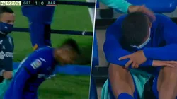 El enojo del Cucho Hernández en el duelo Getafe vs. Barcelona.