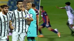 Así fue la gran jugada de Cuadrado, que terminó en gol anulado de Álvaro Morata por el VAR.