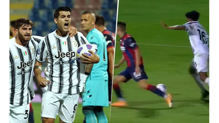 Así fue la gran jugada de Cuadrado, que terminó en gol anulado de Álvaro Morata por el VAR.