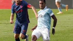 Renato Tapia destacó en el encuentro donde el Celta de Vigo cayó ante el Atlético de Madrid.