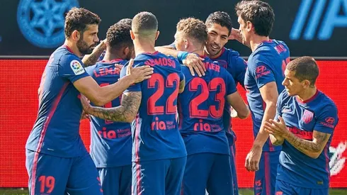 Siempre él: Suárez apareció en el área del Celta y puso el 1 a 0 para el Atlético Madrid